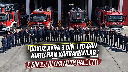 Samsun Büyükşehir İtfaiyesi 9 ayda 8 binden fazla olaya müdahale etti