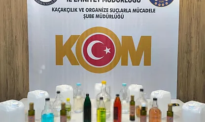 Atakum'da kaçak içki operasyonu