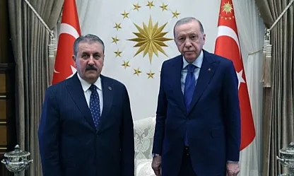 Erdoğan, BBP lideri Destici'yi külliye'de kabul etti