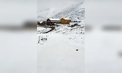 Rize'de Eylül ayında kar sürprizi