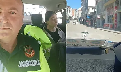 Sınava son dakika jandarma aracıyla yetişti
