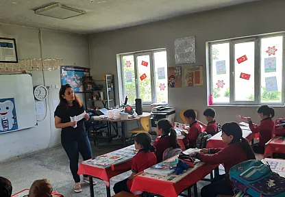 Alaçam'da kırsal mahallelerdeki öğrencilere sağlık bilinci aşılandı