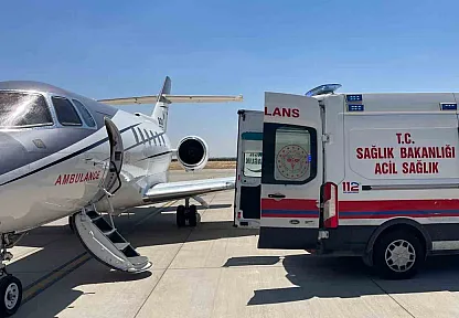 Ambulans uçak 14 günlük bebek için havalandı