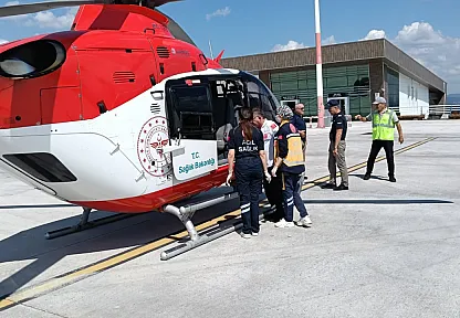 Kastamonu'da inme geçiren hasta helikopterle Ankara'ya nakledildi