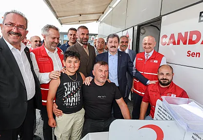 Samsun'da şoför esnafından kan bağışına destek