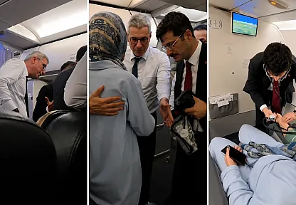 Uçakta fenalaşan yolcuya Sağlık Bakanı Memişoğlu müdahale etti