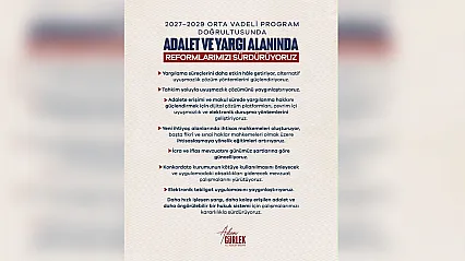 Adalet Bakanı Gürlek: Yargı süreçlerinde yeni reformlar geliyor