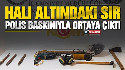 Halı Altındaki Gizli Geçit Kaçak Kazıya Çıktı