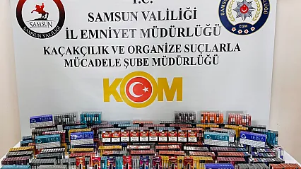 İlkadım'da kaçak tütün ve elektronik sigara operasyonu