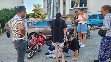 İlkadım'da otomobil ile motosiklet çarpıştı: 1 yaralı