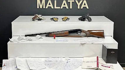 Malatya merkezli şafak baskınında 20 milyon liralık senet ve 13 gözaltı