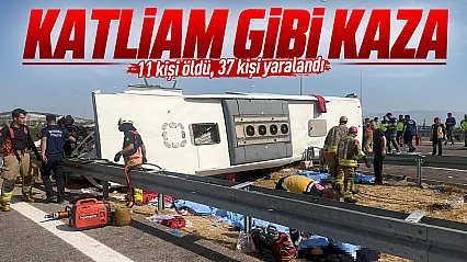 Manisa'da yolcu otobüsü ile tır çarpıştı: 11 ölü, 37 yaralı