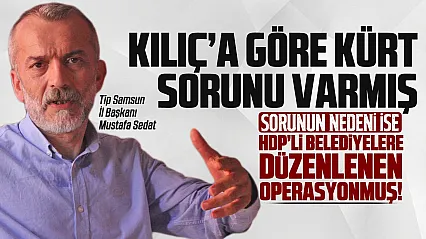 Mustafa Sedat Kılıç, 'Kürt sorunu var'