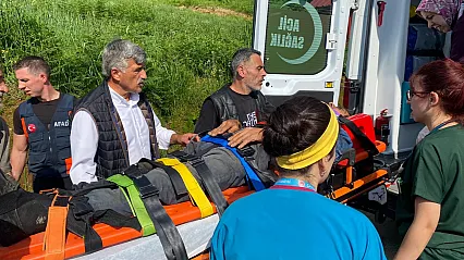 Rize'de İlkel teleferik mekanizması çöktü!