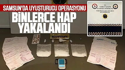 Samsun'da binlerce uyuşturucu hap ve silah ele geçirildi