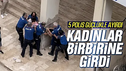 Samsun'da Denetimli Serbestlik Müdürlüğü önünde kadın kavgası
