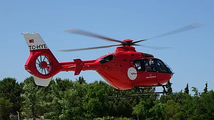 Samsun'da hayat kurtaran hava ambulansı müdahalesi