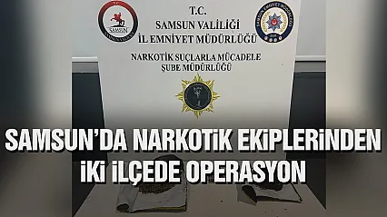 Samsun'da iki ilçede uyuşturucu operasyonu