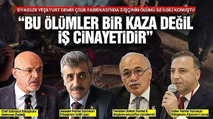 Samsun'da il başkanlarından Yeşilyurt'taki faciaya çok yönlü tepki