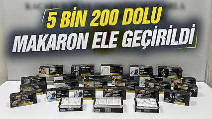 Samsun'da kaçak tütün operasyonu: 5 bin 200 dolu makaron ele geçirildi