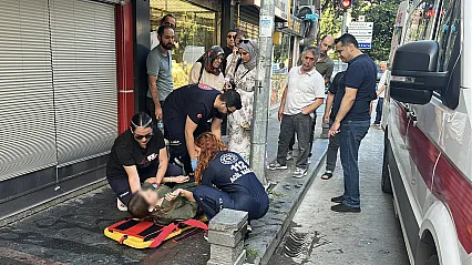 Samsun'da kaygan zeminde düşen kadın yaralandı