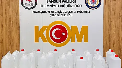Samsun'da polisten kaçak alkol operasyonu