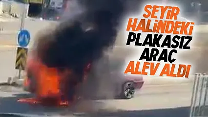 Samsun'da seyir halindeki otomobilde yangın Sürücü canını zor kurtardı