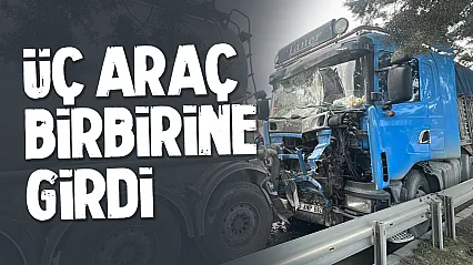 Samsun'da zincirleme kaza! Tır, beton mikseri ve kamyon birbirine girdi