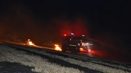 Samsun Havza'da gece yarısı çıkan anız yangını 150 dekar tarım arazisini kül etti