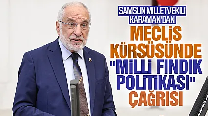 Samsun Milletvekili Karaman'dan Meclis Kürsüsünde 'Milli Fındık Politikası' Çağrısı