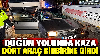 Samsun Tekkeköy'de 4 araçlı zincirleme kaza