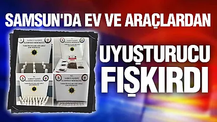 Samsun'un dört ilçesinde binlerce uyuşturucu hap ele geçirildi