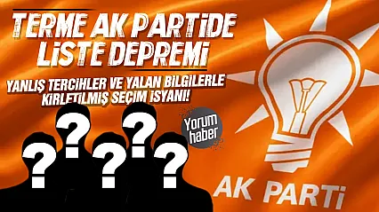 Terme AK Parti'de Liste Depremi!