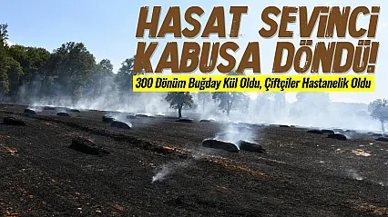 Vezirköprü'de Buğday Tarlalarını Yangın Vurdu