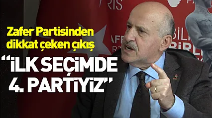 Zafer Partisinden dikkat çeken çıkış 'ilk seçimde 4. Partiyiz'