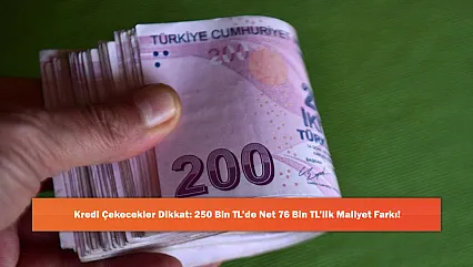 Kredi Çekecekler Dikkat: 250 Bin TL'de Net 76 Bin TL'lik Maliyet Farkı!