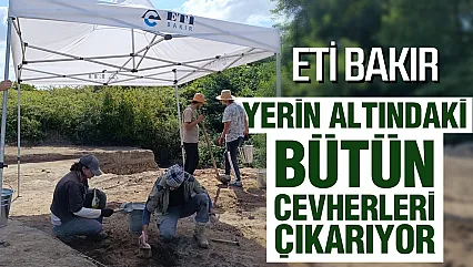 Samsun Bafra'da yer altındaki cevherler gün yüzüne çıkarılıyor