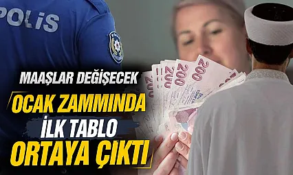 2027 Ocak maaş zamları için ilk tablo ortaya çıktı