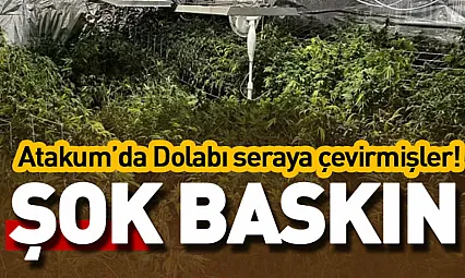 Atakum'da şok baskın : Dolabı seraya çevirmişler!