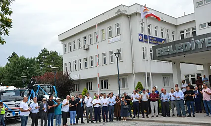 Havza'da hibe edilen yeni belediye araçları dualarla hizmete girdi