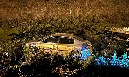 Samsun Çarşamba'da otomobil tarlaya uçtu: 1 yaralı