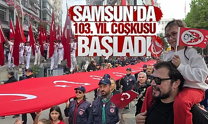 Samsun'da Cumhuriyet Yürüyüşü