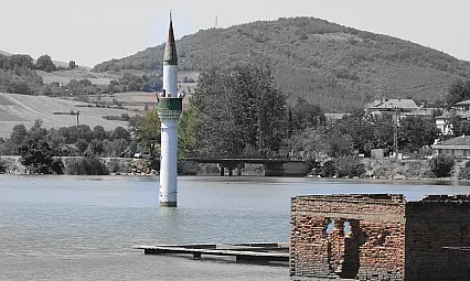 Samsun'da sular altında bir köy: Sadece minaresi kaldı