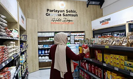 Samsun Market yeni yüzüyle Saathane Meydanı'nda hizmete açıldı