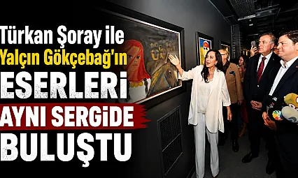 Türkan Şoray ile Yalçın Gökçebağ'ın eserleri aynı sergide sanatseverlerle buluştu