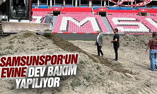 Samsun Yeni 19 Mayıs Stadı hibrit çimle kaplanıyor