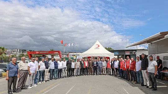 Samsun'da şoför esnafından kan bağışına destek