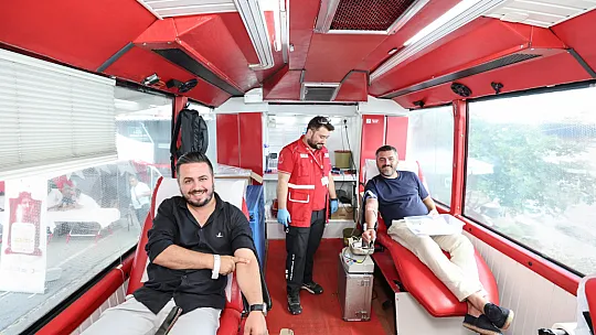 Samsun'da şoför esnafından kan bağışına destek