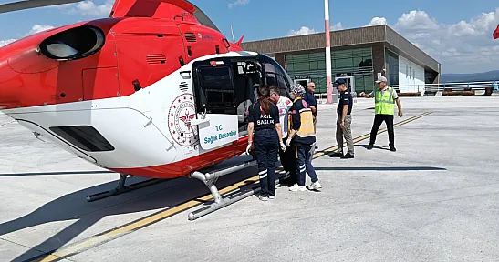 Kastamonu'da inme geçiren hasta helikopterle Ankara'ya nakledildi