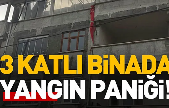 3 Katlı binada yangın paniği!